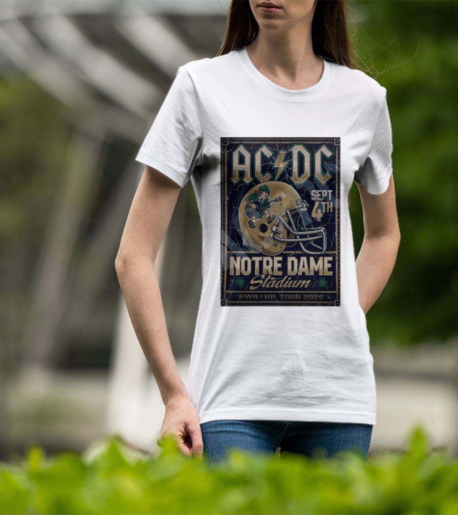 ACDC Notre Dame Stadium September 4th PWR Up Tour 2026 T-Shirt