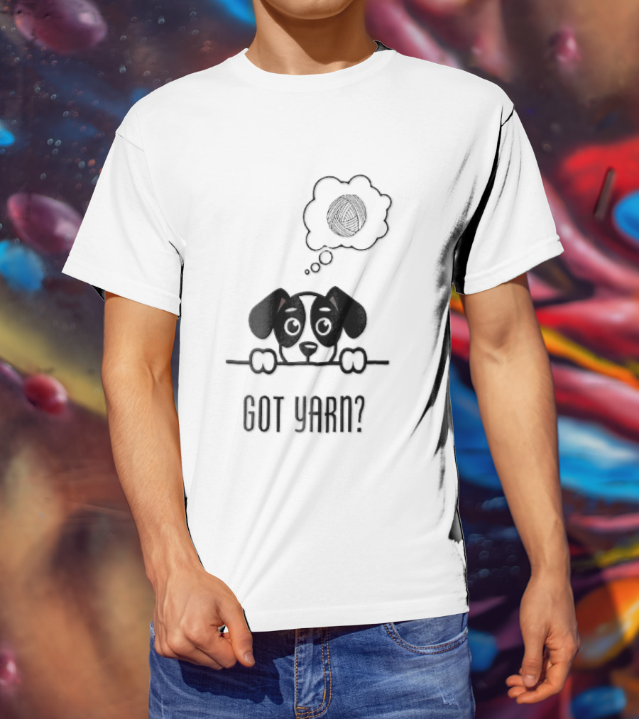 Got Yarn Puppy Dog Dreaming Of Yarn Ball T-Shirt