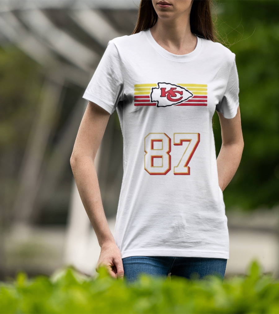 Travis Kelce Kansas City Chiefs KC Logo 87 T-Shirt