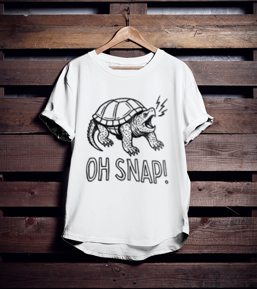 Turtle Oh Snap Funny Snapping Turtle T-Shirt