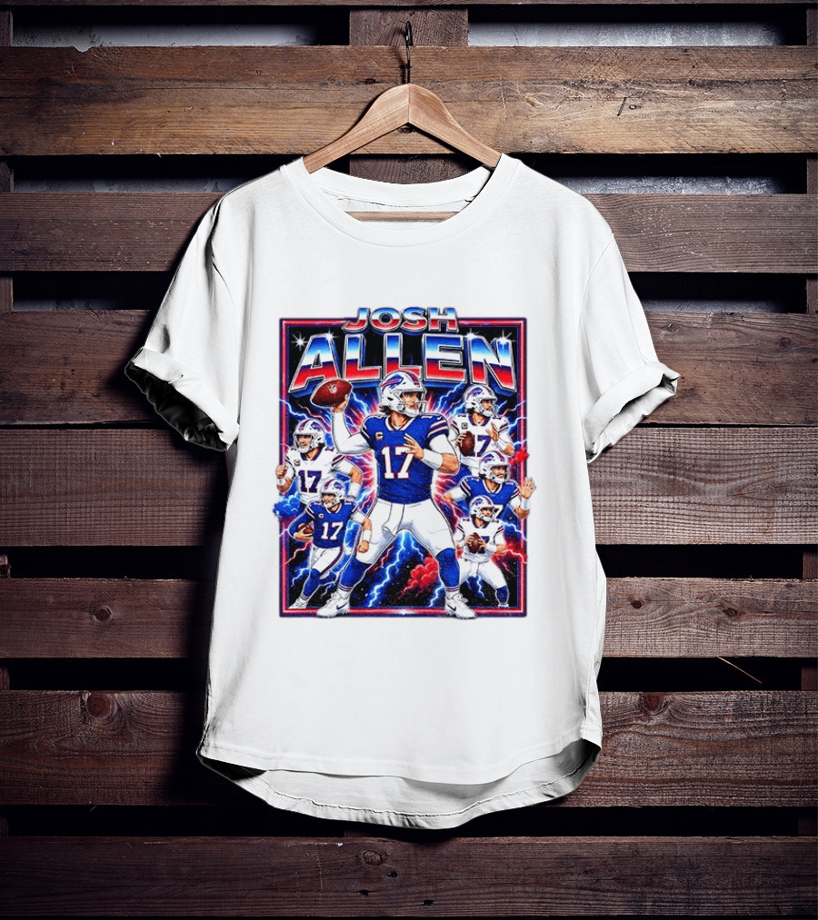 Josh Allen Buffalo Bills Galactic Storm Quarterback 17 T-Shirt