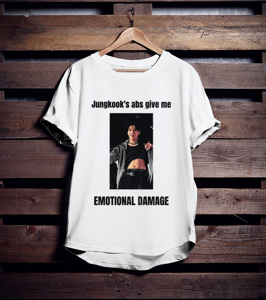 Jungkook's Abs Give Me Emotional Damage Fandom Trend T-Shirt