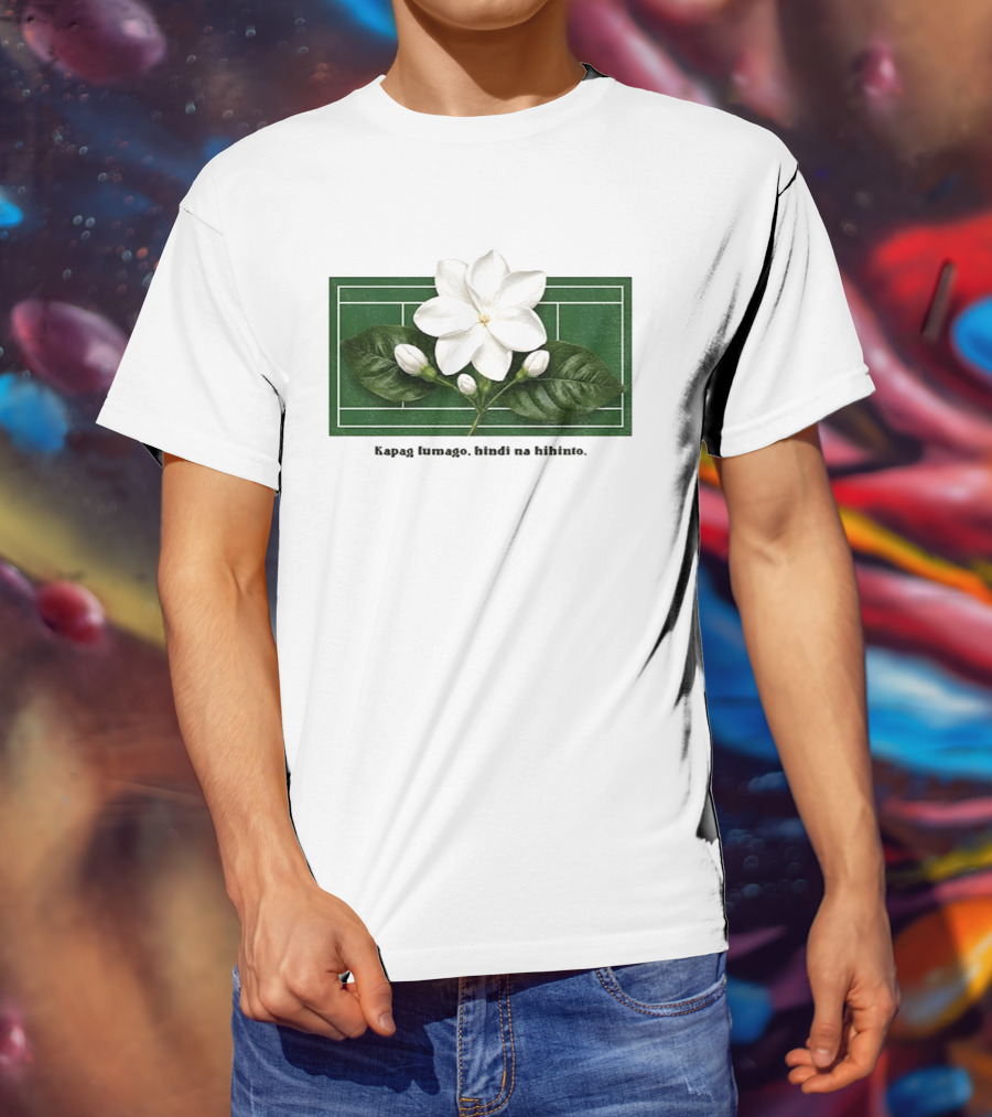 Alex Eala Sampaguita Kapag Lumago Tennis Court Motif T-Shirt