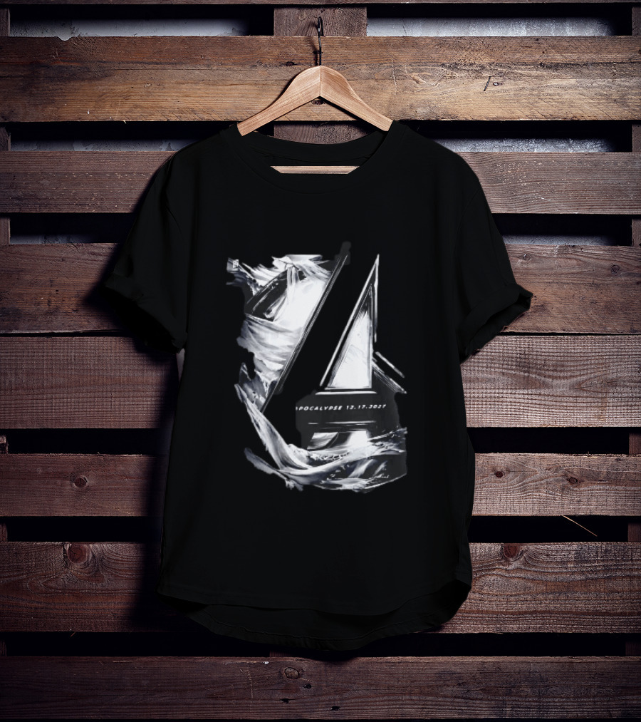 Avengers Apocalypse 12.17.2027 Tower Monochrome T-Shirt