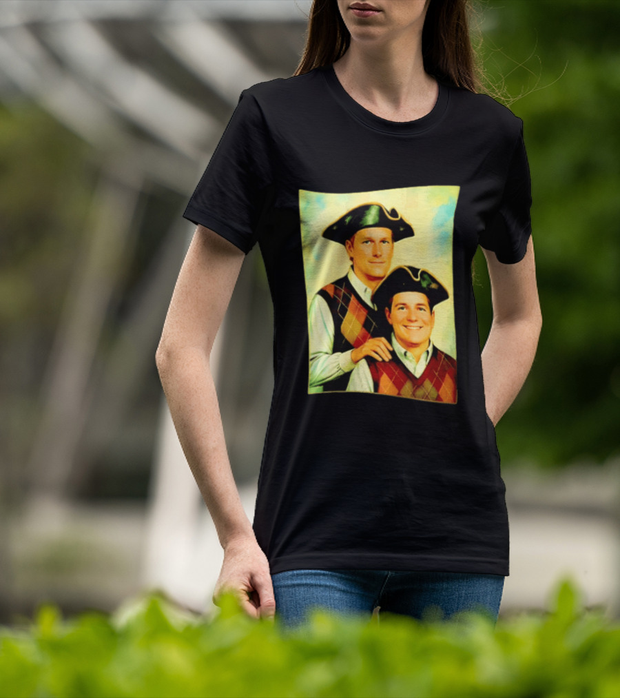 Bill Belichick Tom Brady New England Patriots Colonial Style Historical T-Shirt