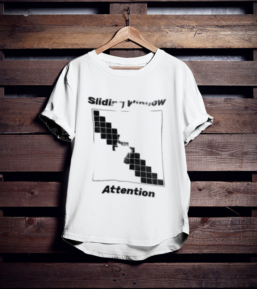 Sliding Window Attention Mechanism Diagram T-Shirt