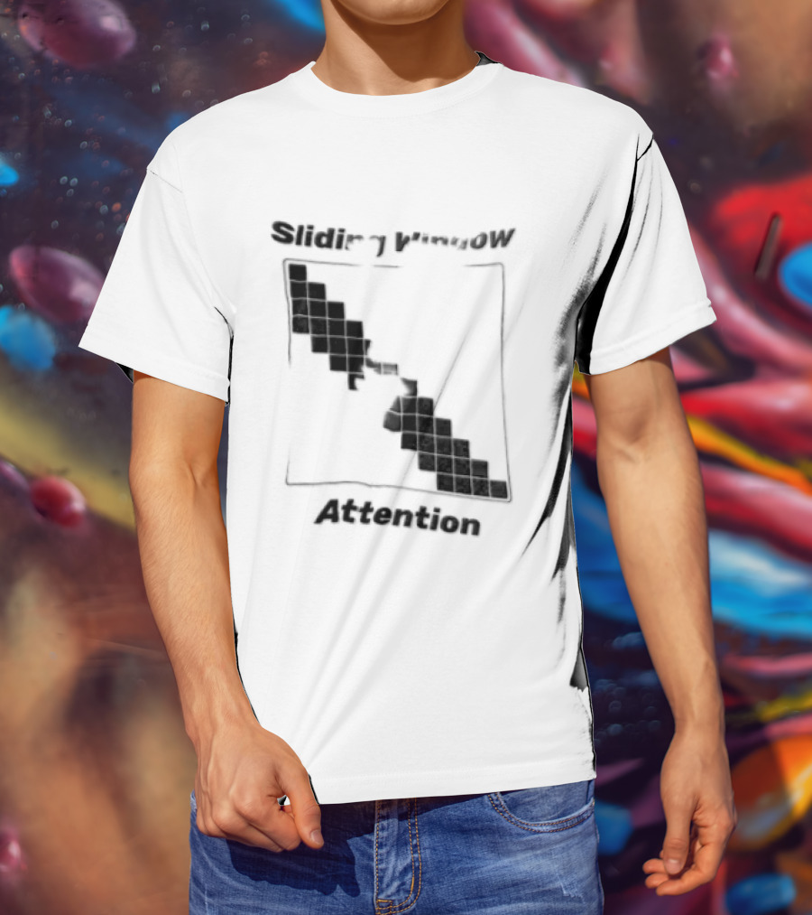 Sliding Window Attention Mechanism Diagram T-Shirt