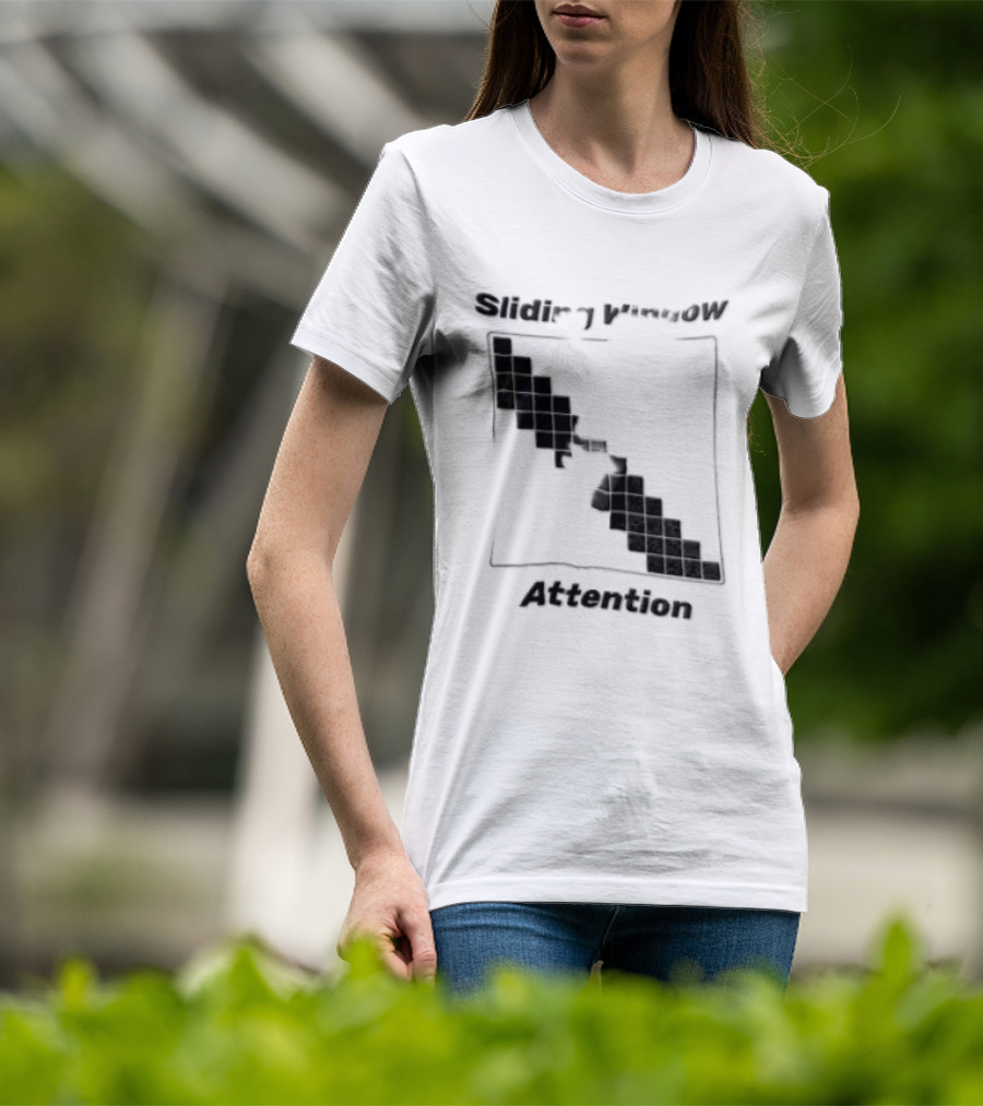 Sliding Window Attention Mechanism Diagram T-Shirt