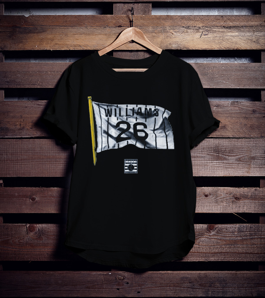 Williams 26 Flag National Baseball Hall Of Fame T-Shirt