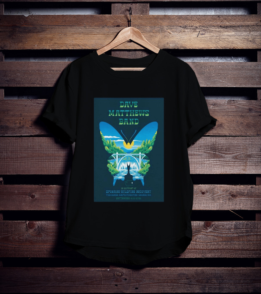 Dave Matthews Band Gorge Amphitheatre George WA September 4 6 2026 Spokane Wildfire Recovery T-Shirt