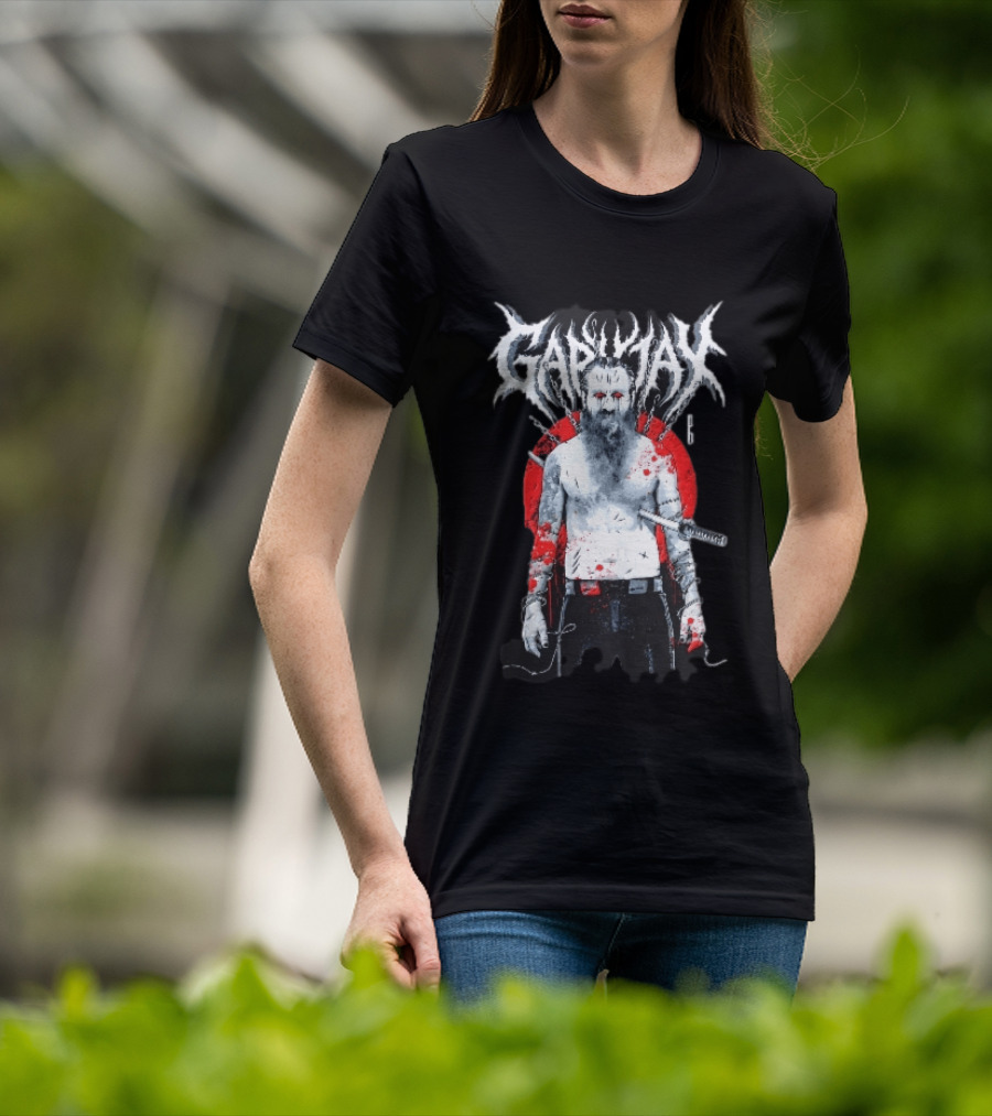 Gapjax Bloody Man Katana Sword Barbed Wire T-Shirt