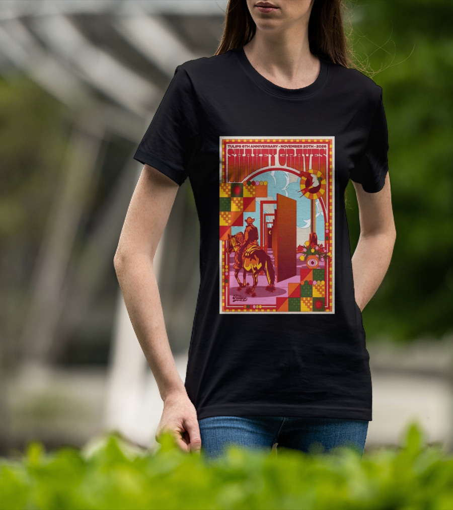 Tulips 6th Anniversary Shakey Graves November 20 2026 Fort Worth Texas Show T-Shirt