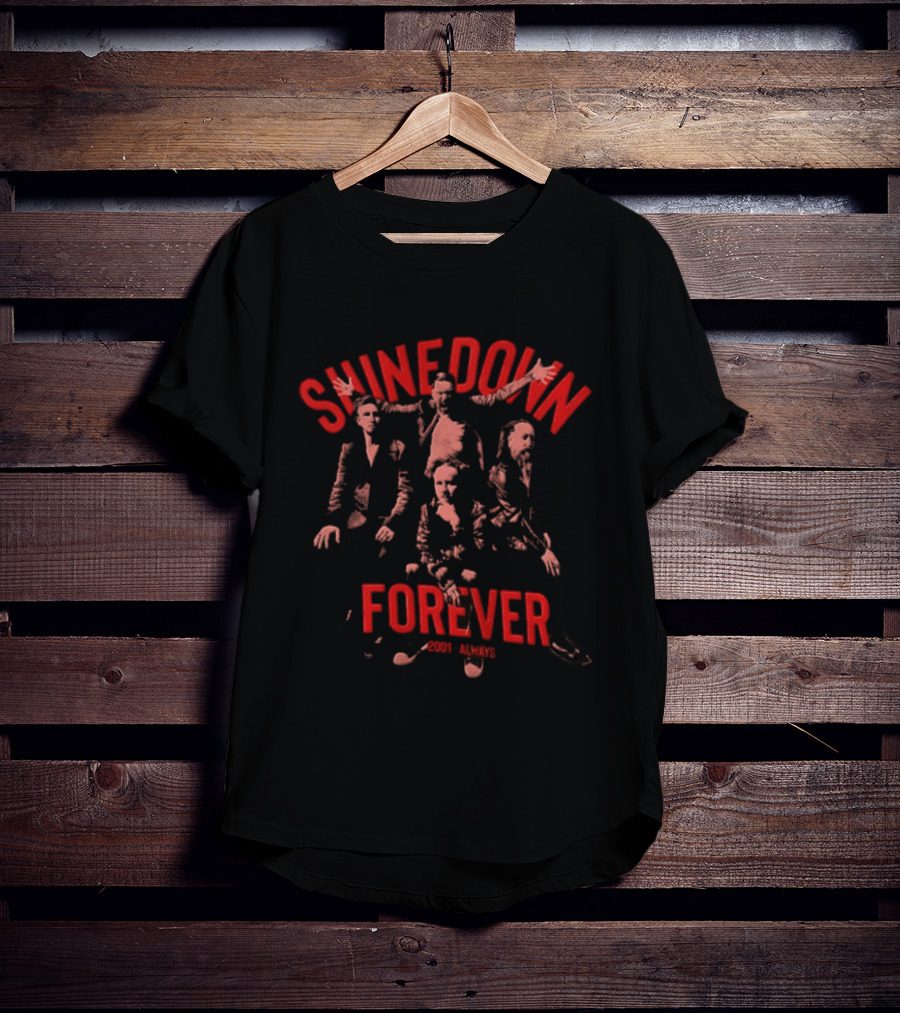 SHINEDOWN Forever 2001 Always Band Members Red T-Shirt