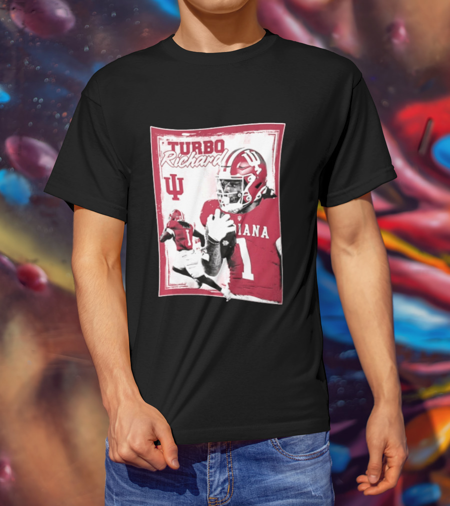 Indiana Hoosiers Turbo Richard #1 Football Powerhouse T-Shirt