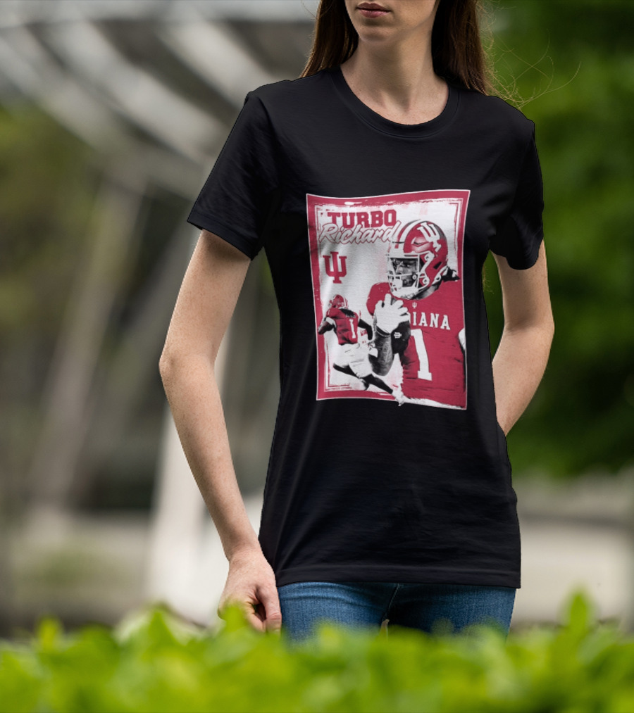 Indiana Hoosiers Turbo Richard #1 Football Powerhouse T-Shirt