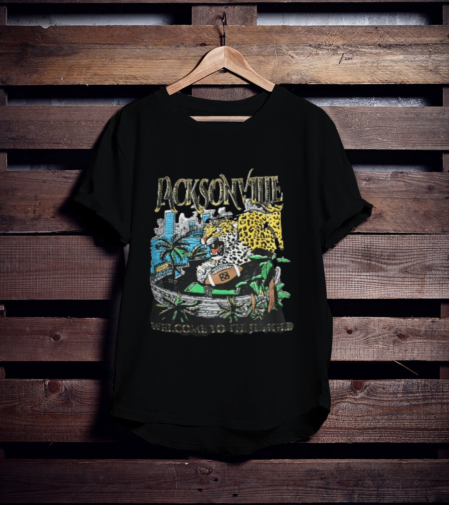 Jacksonville Welcome To The Jungle Leopard Football Stadium T-Shirt