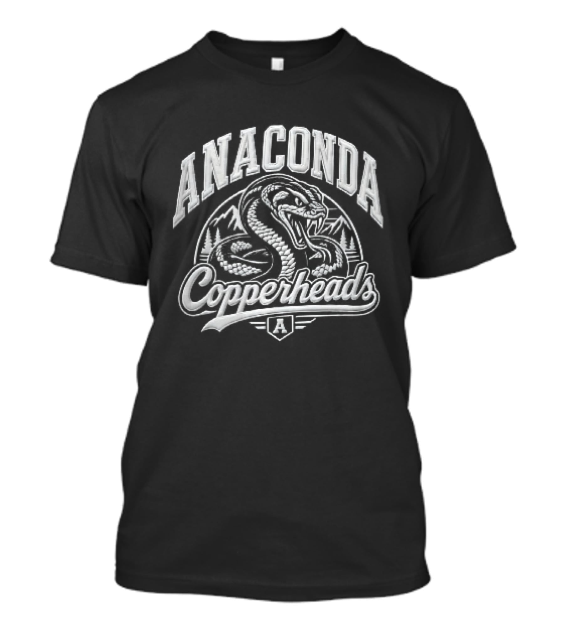 Anaconda Copperheads Aggressive Snake Fangs Mountain Forest Crest T-Shirt
