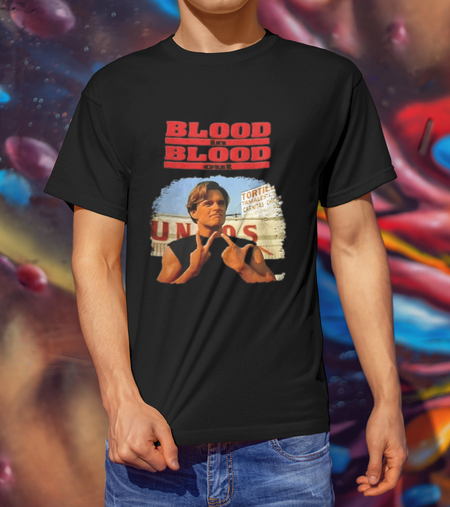 Blood In Blood Out Hand Gesture Tortillas Tamales Carnitas Image T-Shirt