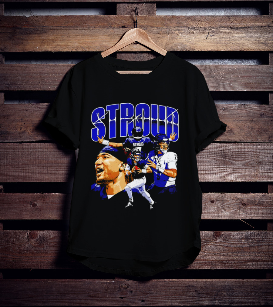C.J. Stroud Houston Collage Football Quarterback Action And Energy T-Shirt