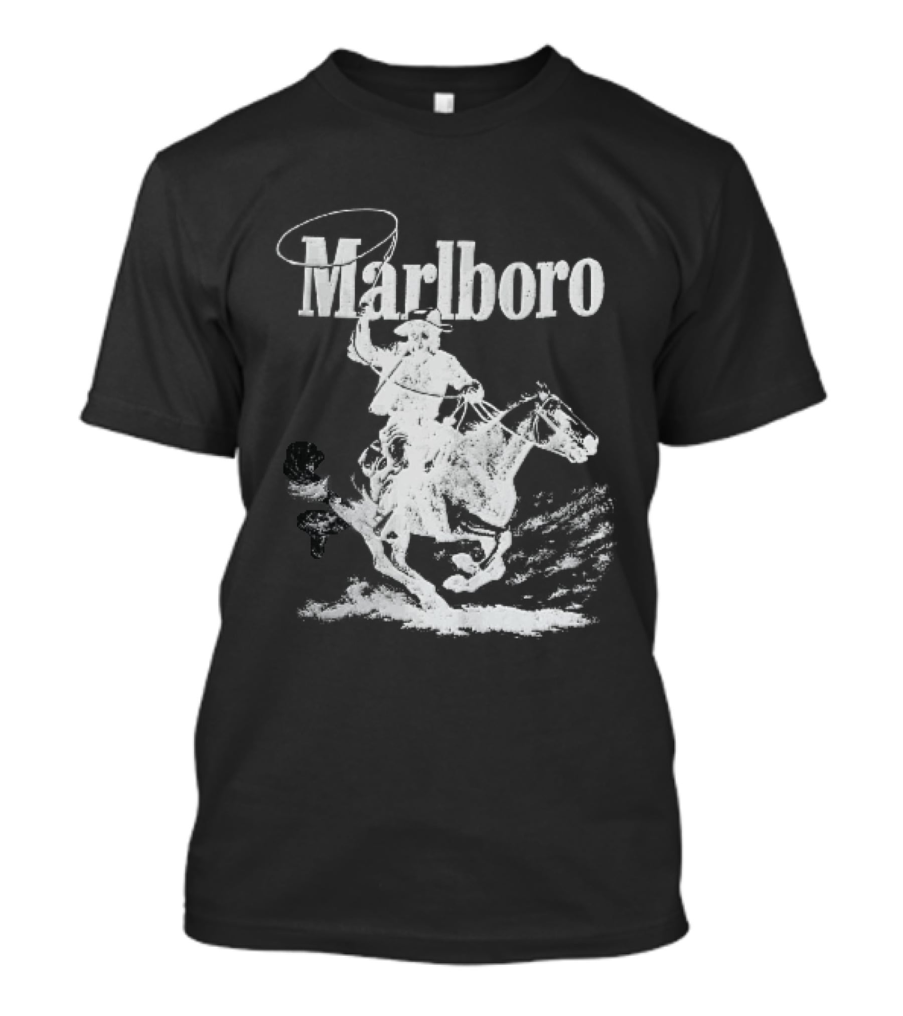Marlboro Cowboy Riding Horse Spinning Lasso T-Shirt