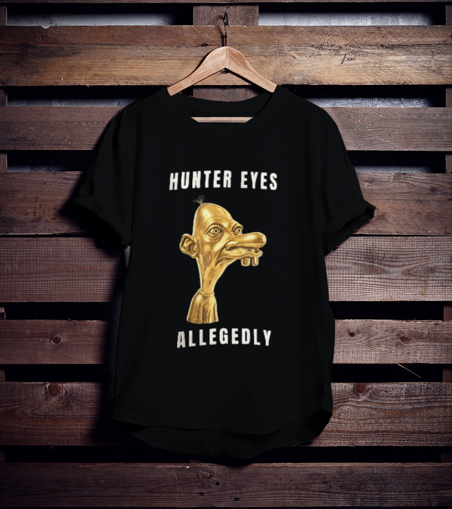 Hunter Eyes Allegedly 3D Golden Manny Caricature Head T-Shirt