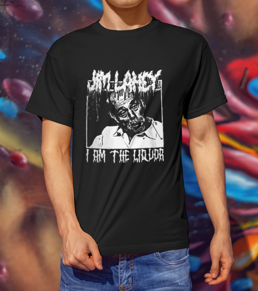 Jim Lahey I Am The Liquor Death Metal Halftone T-Shirt