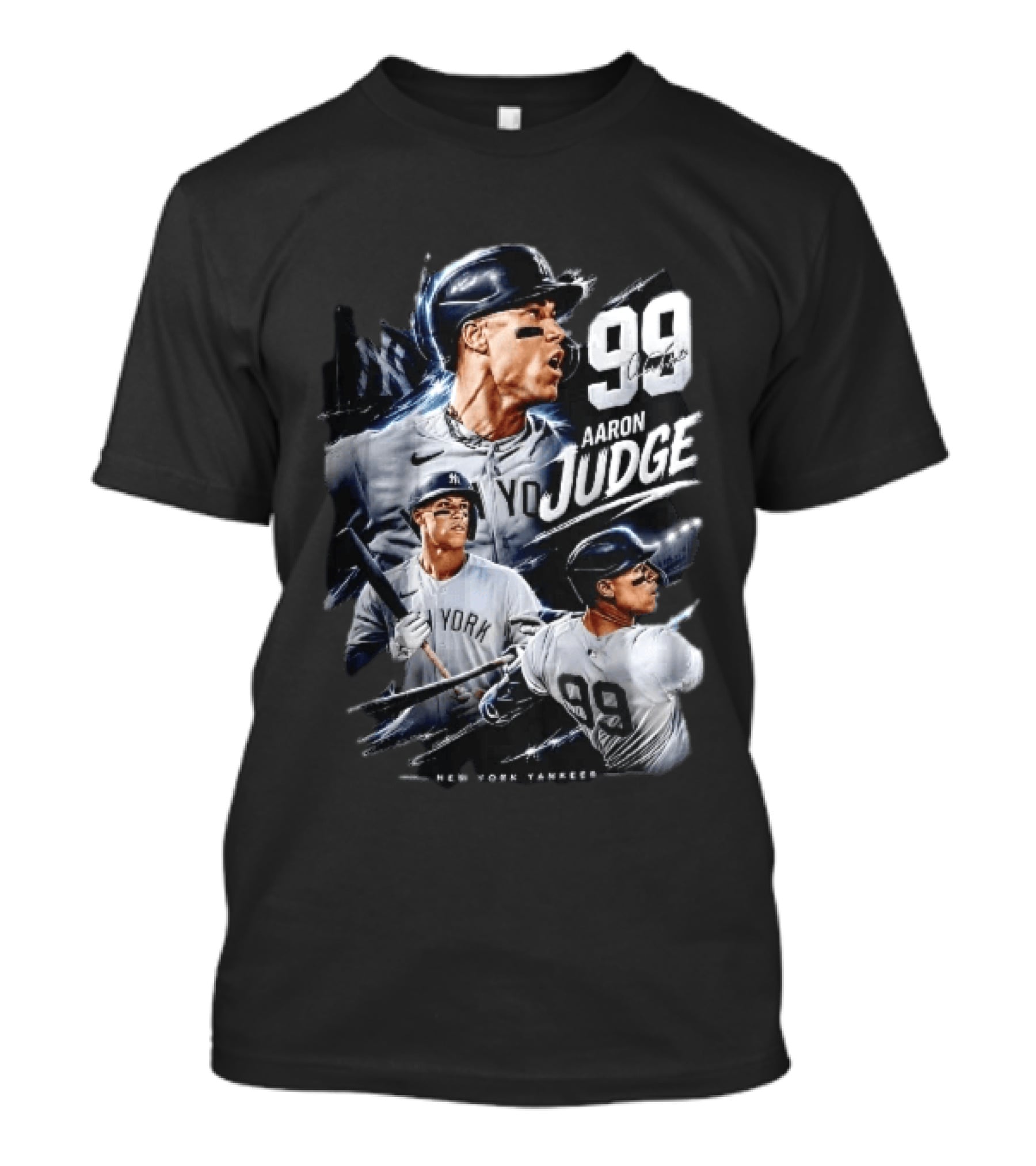 New York Yankees Aaron Judge 99 Three Batting Action Poses T-Shirt