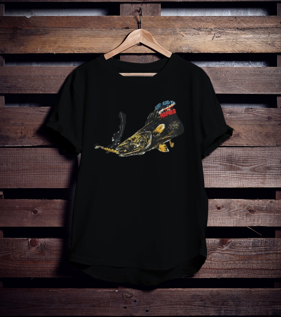 Rapala Just Add Ice Walleye Fish Biting Yellow Lure Underwater T-Shirt