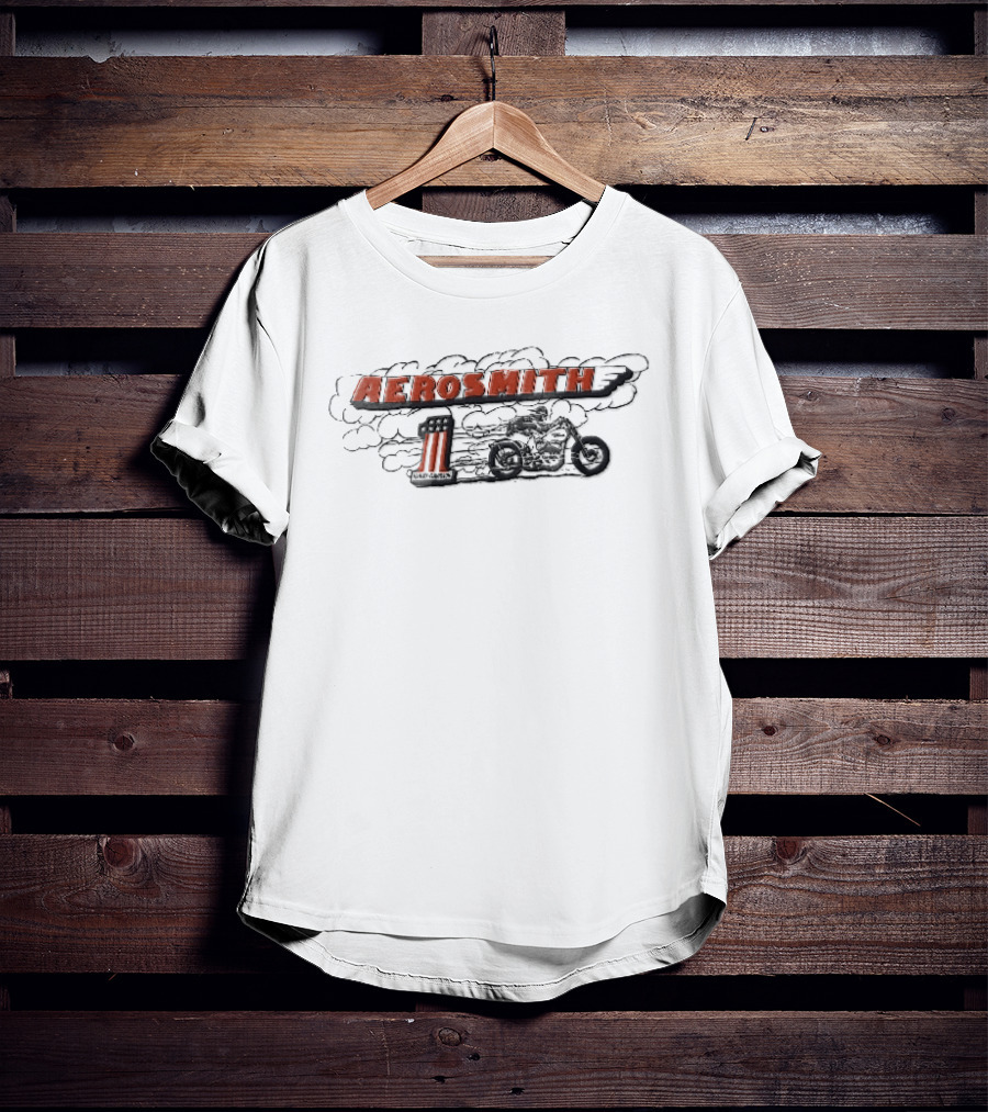 Aerosmith Harley Davidson Motorcycle Rider Speeding Clouds 1 T-Shirt