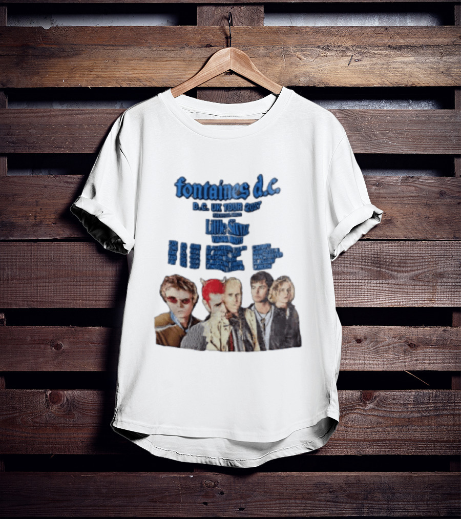 Fontaines D.C. UK Tour 2027 Summer Headline Tour Blue T-Shirt