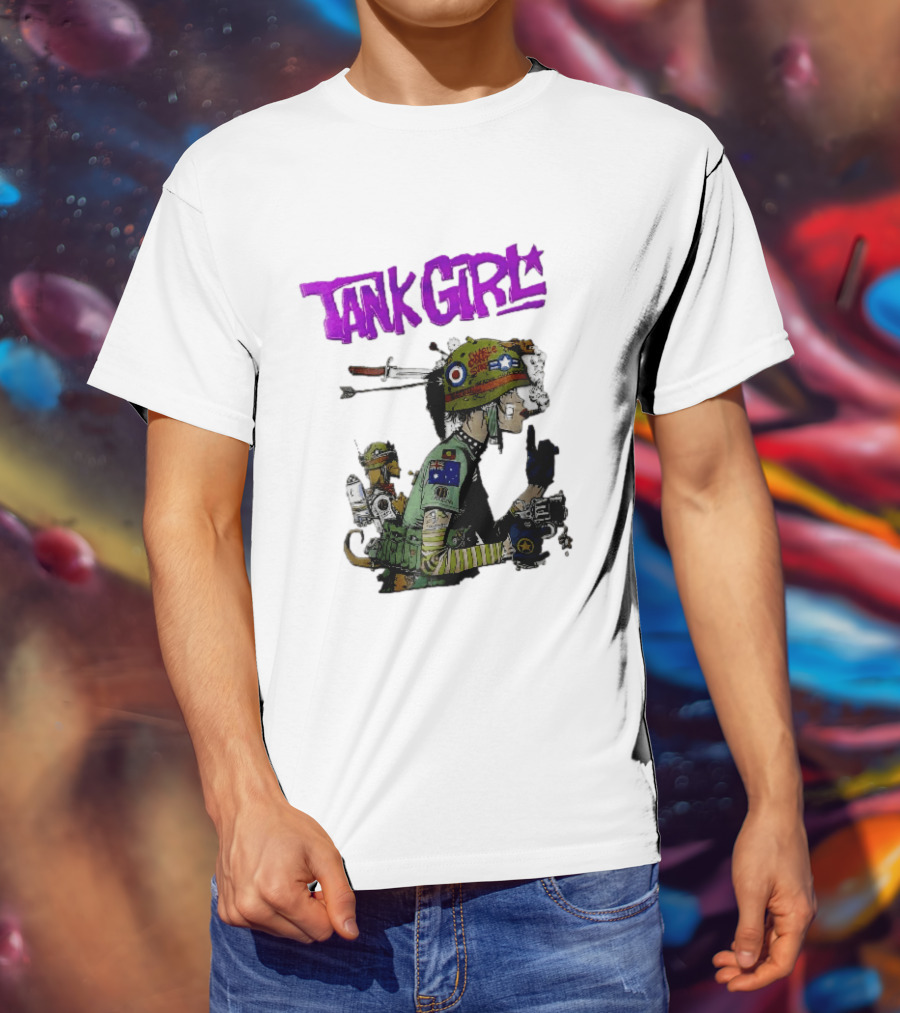 Tank Girl Charlie Dont Surf Punk Woman Helmet Gun Cigar Cartoon T-Shirt