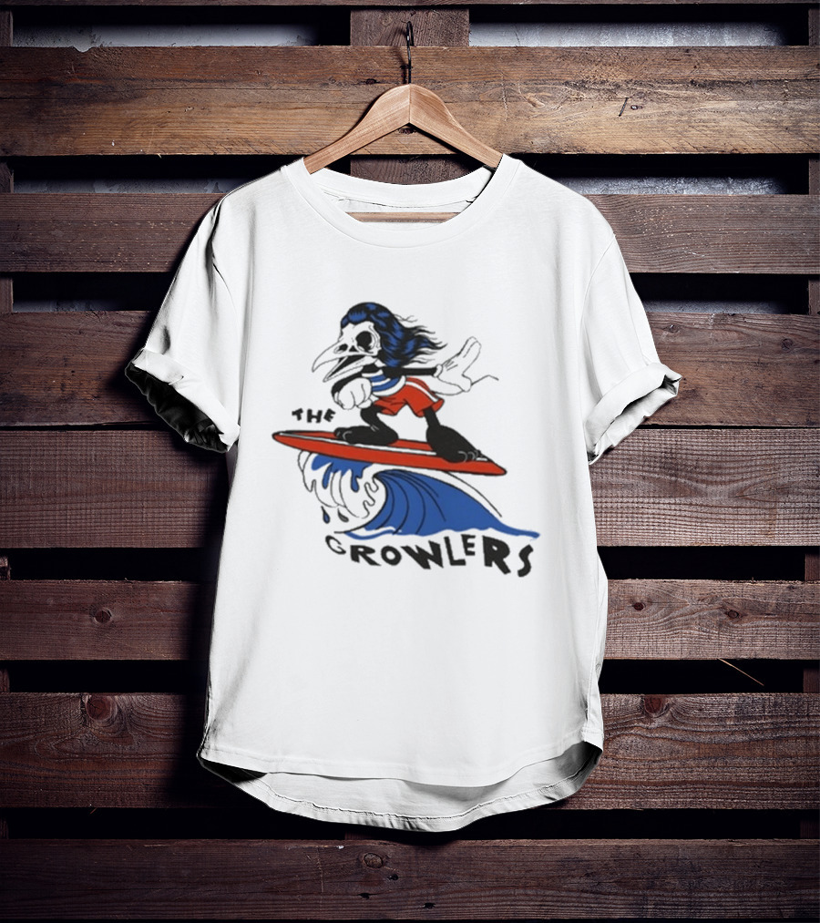 The Growlers Surfing Cartoon Character Wave Adventure T-Shirt
