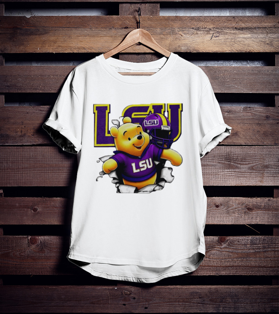 LSU Tigers Winnie The Pooh Football Team T-Shirt