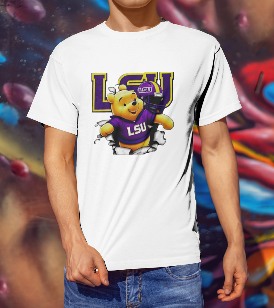 LSU Tigers Winnie The Pooh Football Team T-Shirt