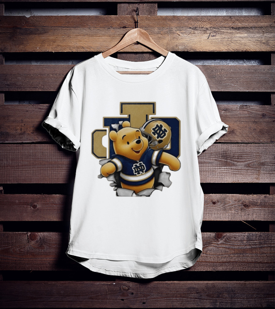 Notre Dame Fighting Irish Winnie The Pooh Football Fan Gear T-Shirt