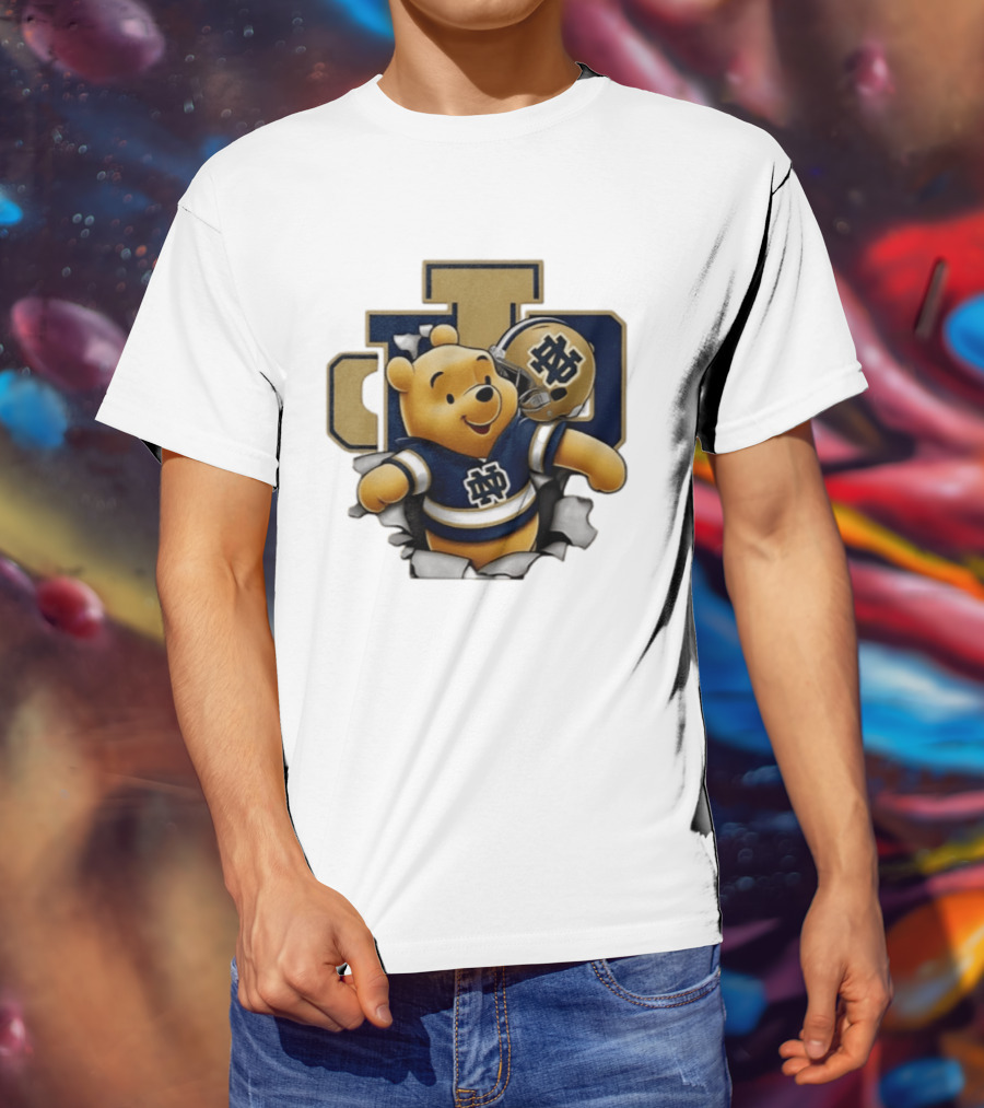 Notre Dame Fighting Irish Winnie The Pooh Football Fan Gear T-Shirt