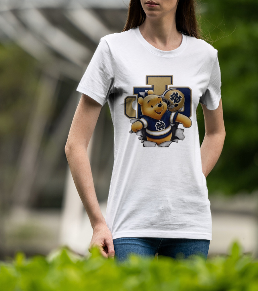Notre Dame Fighting Irish Winnie The Pooh Football Fan Gear T-Shirt