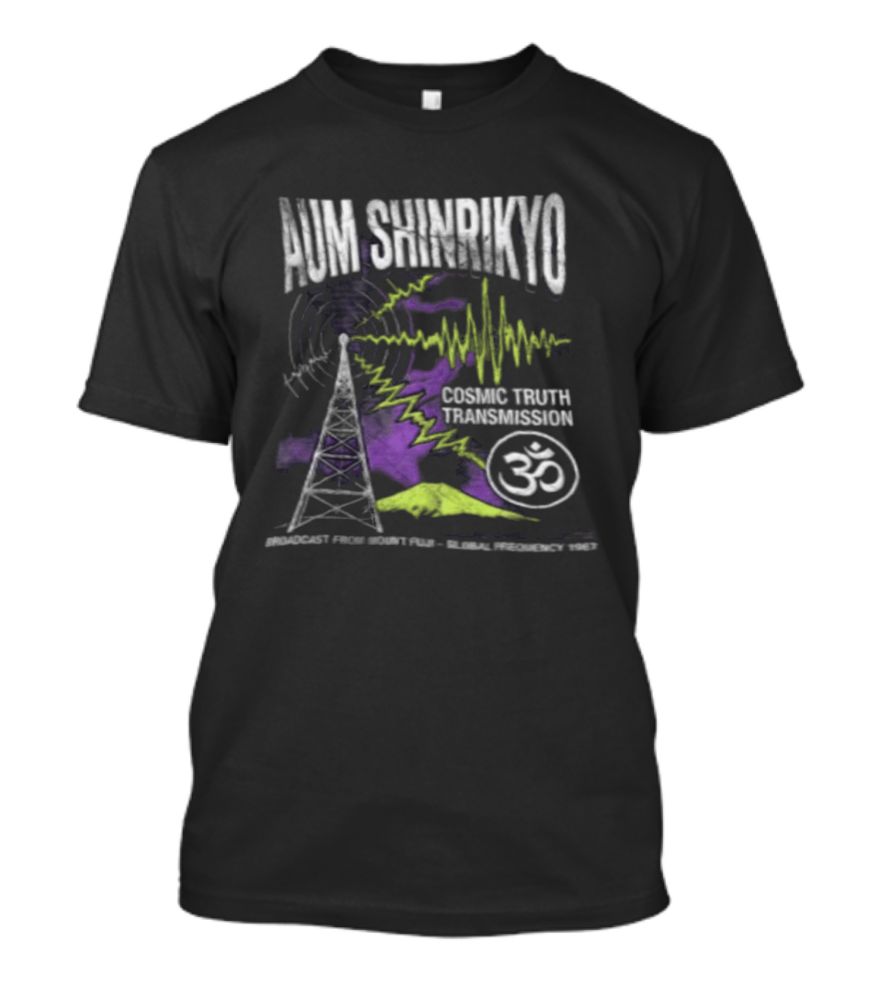 Aum Shinrikyo Cosmic Truth Transmission Tower Om T-Shirt