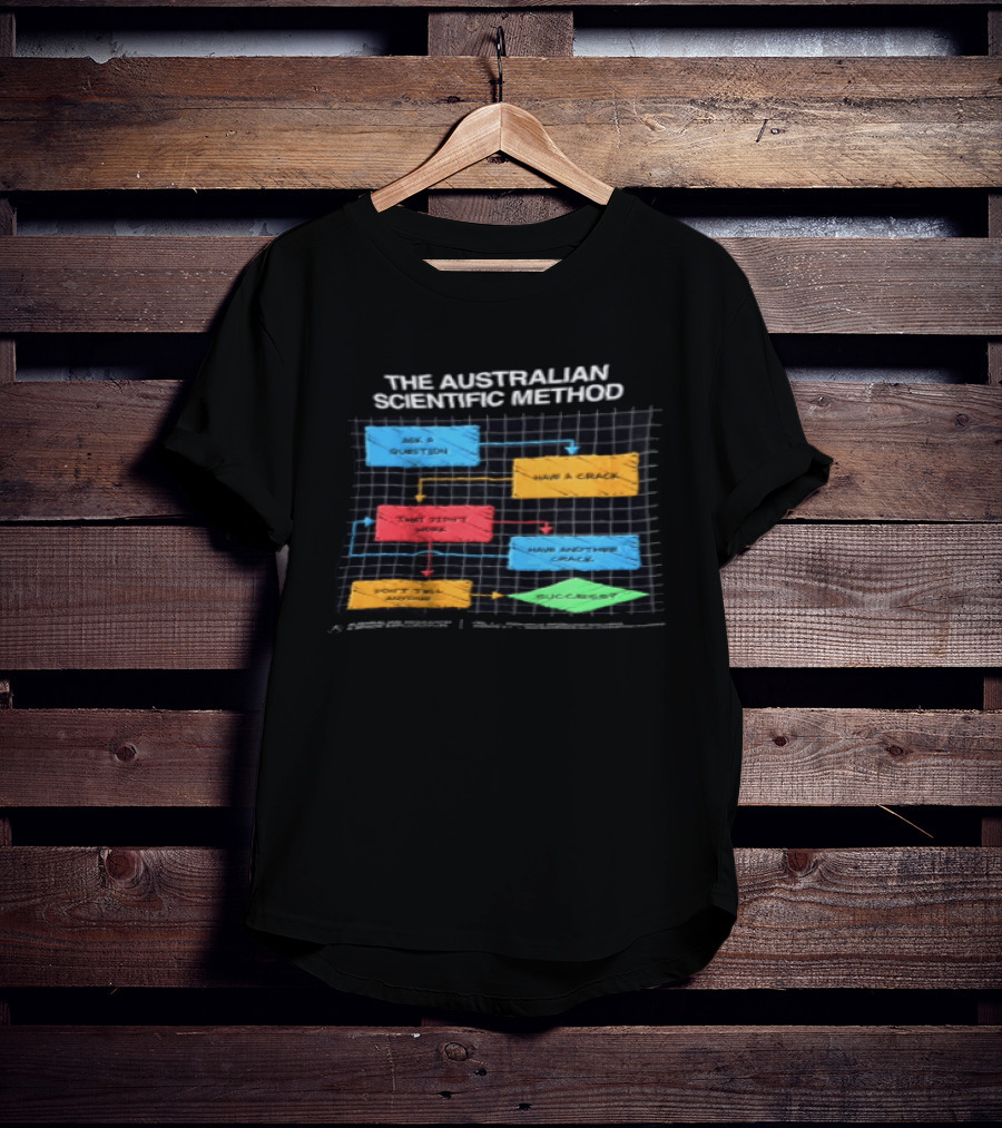 The Australian Scientific Method Ask A Question Have A Crack Try Again Success T-Shirt
