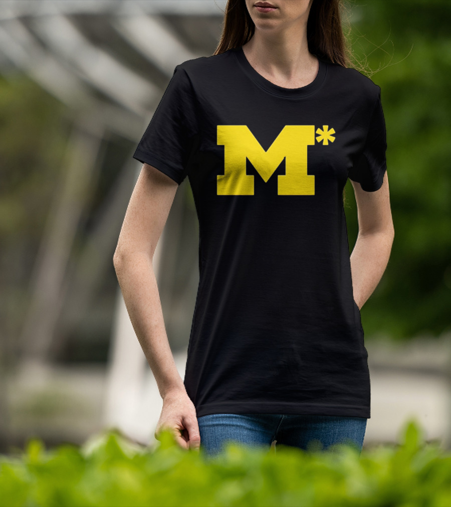 Michigan Wolverines M Asterisk 0.01 Seconds T-Shirt