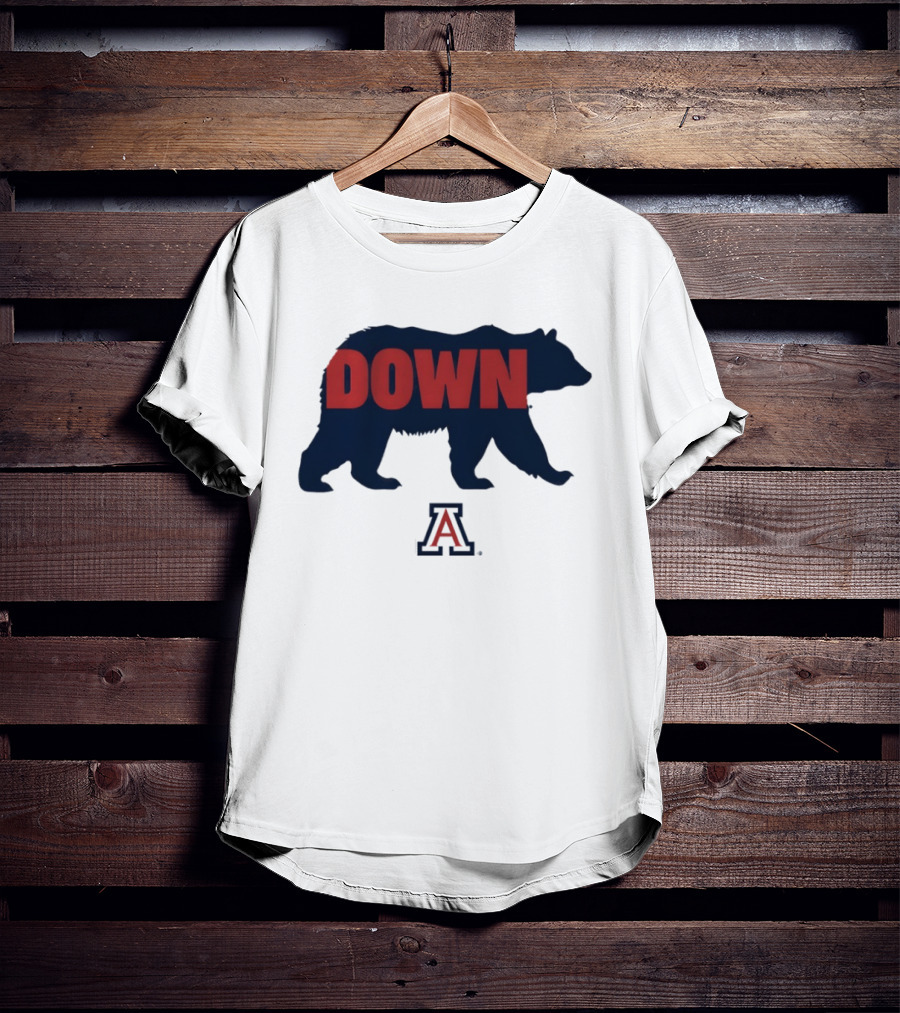 Arizona Wildcats Bear Down 2026 NCAA Men's Basketball Bear Silhouette A T-Shirt