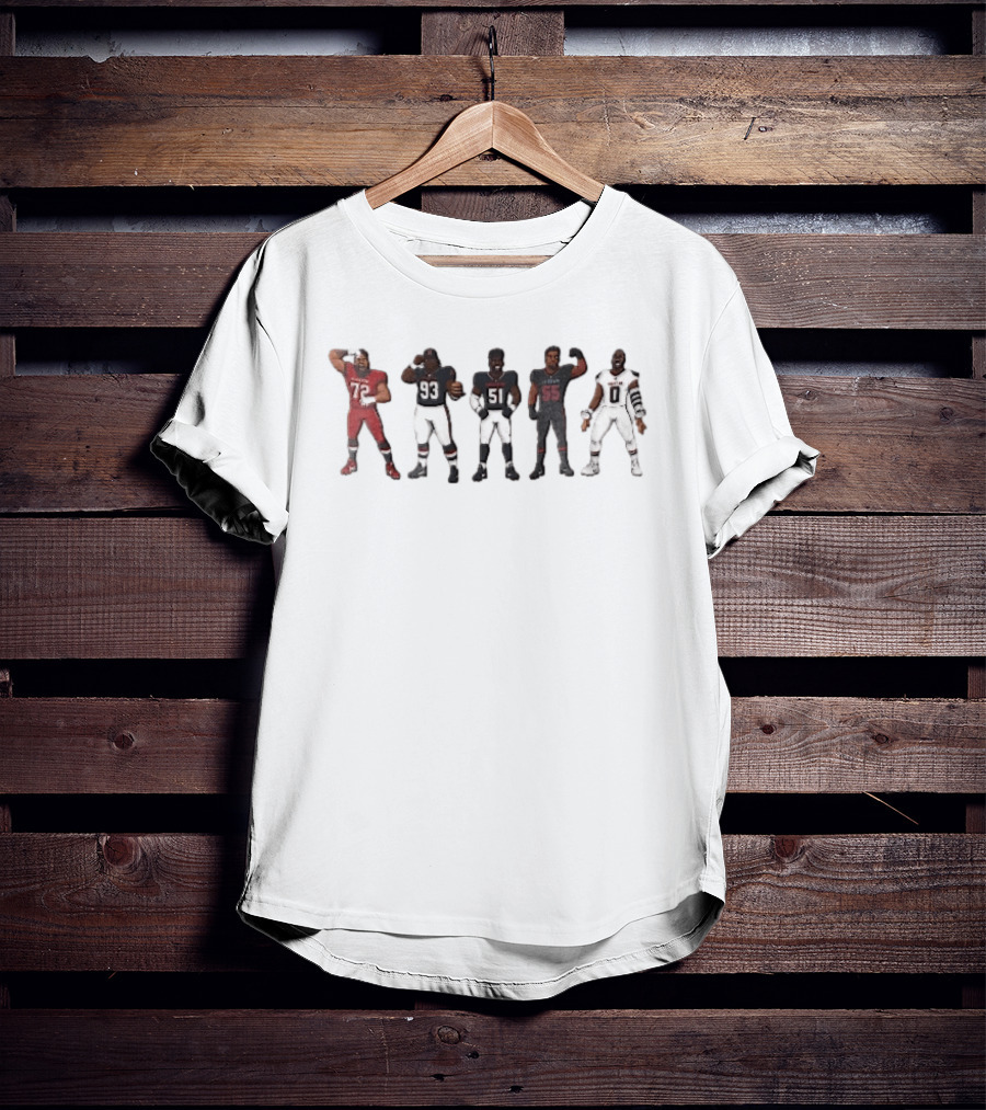 Atlanta Falcons A Town ATL Cartoon Caricature Football Players 72 93 51 55 0 T-Shirt