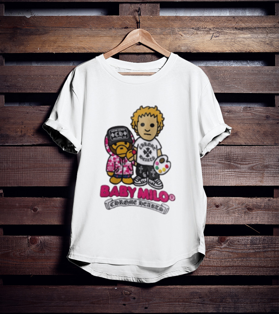 Baby Milo Chrome Hearts Collaboration Graphic Characters T-Shirt