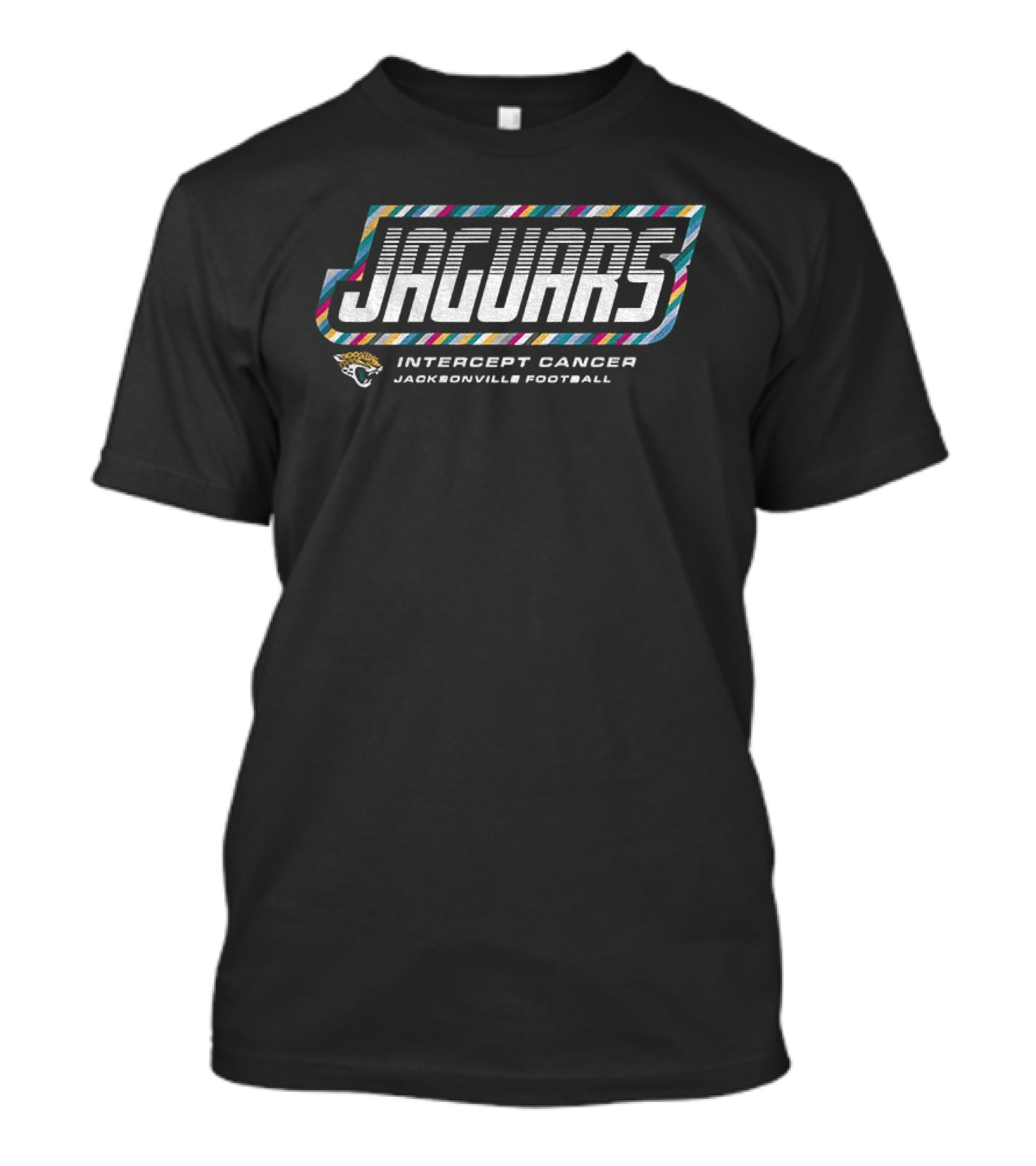 Jacksonville Jaguars 2026 Crucial Catch Intercept Cancer Football T-Shirt