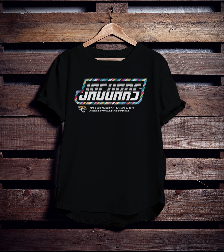 Jacksonville Jaguars 2026 Crucial Catch Intercept Cancer Football T-Shirt