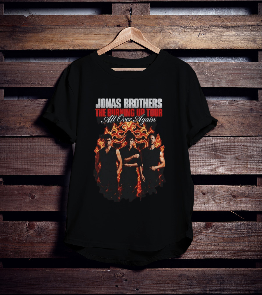 Jonas Brothers Burning Up Tour All Over Again 2026 Music Concert T-Shirt