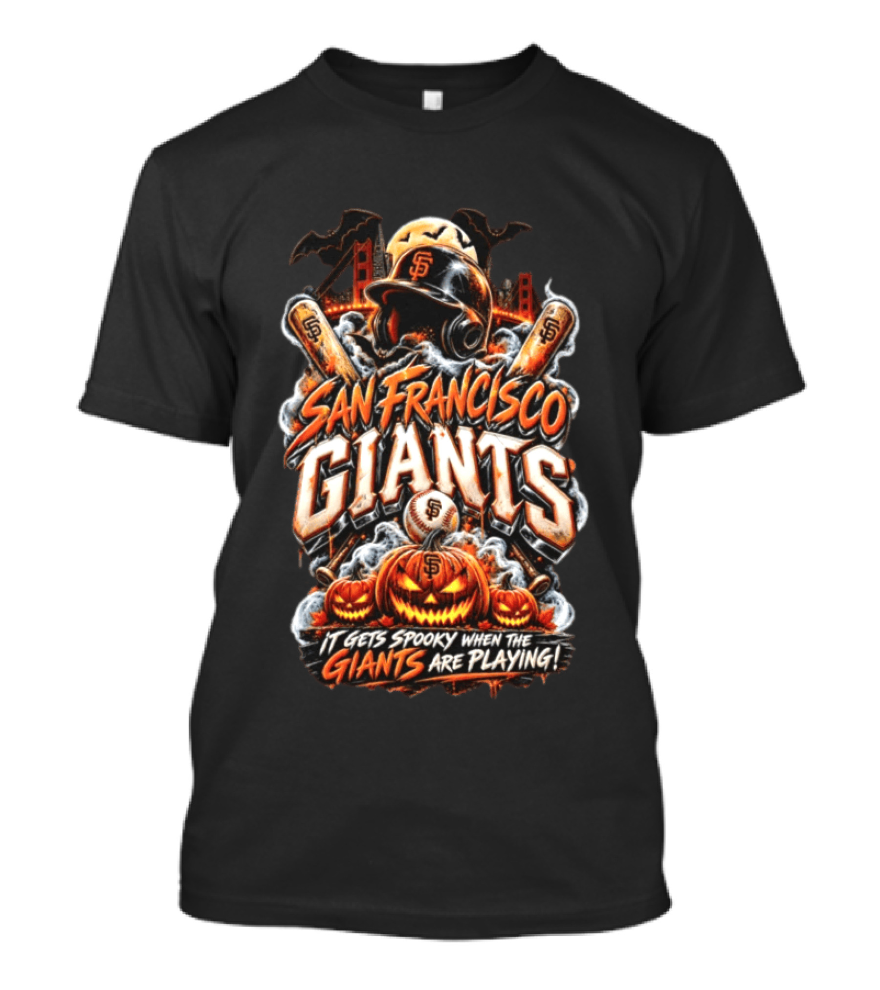 San Francisco Giants It Gets Spooky When The Giants Are Playing Halloween T-Shirt