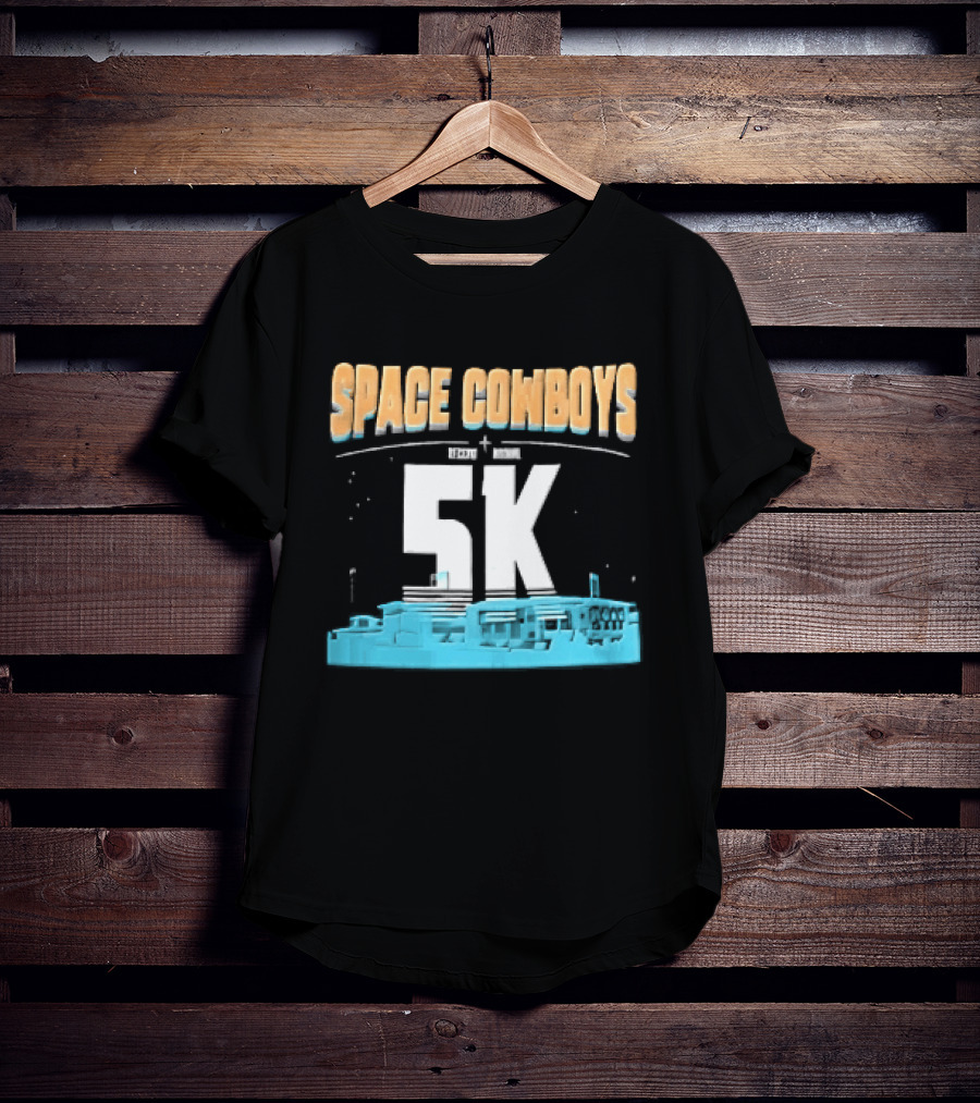 Space Cowboys 5k Cyan Ballpark Cityscape Night Stars T-Shirt