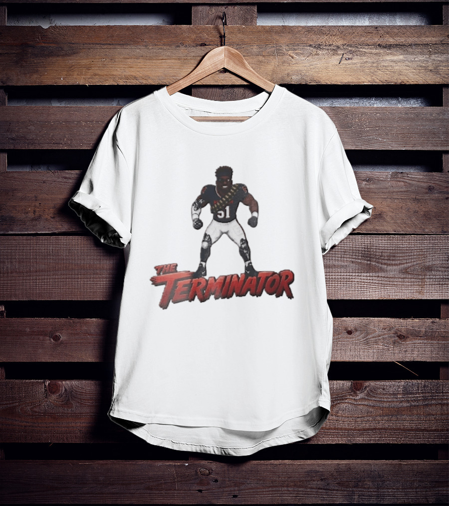 Houston Texans The Terminator Cyborg 51 Football Player T-Shirt