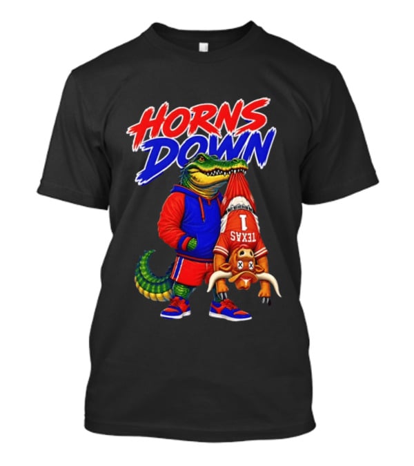 Horns Down Florida Gators Holding Texas Longhorns T-Shirt